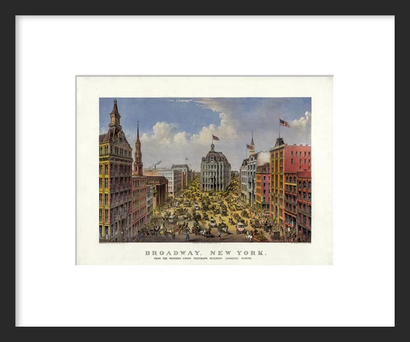 Currier & Ives Broadway framed print