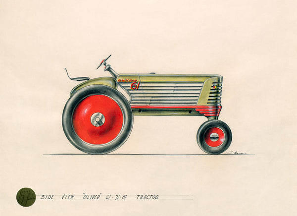 Design for Oliver Row Crop 61 Tractor print