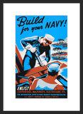 Build for your Navy! Enlist! framed poster