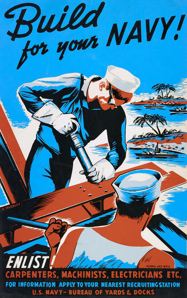 Build for your Navy! Enlist! poster