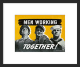 Men Working Together framed poster