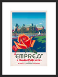The Empress Hotel framed poster