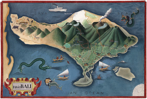 Tanáh Bali Vintage Travel Poster