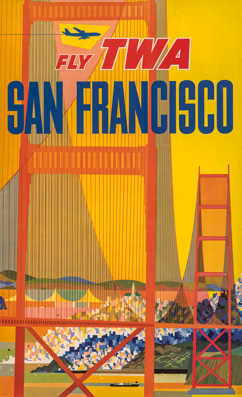 AMERICAN TRANSFERS PICTURES 転写紙 40s50s San Francisco: Fly TWA – Vintagraph Art