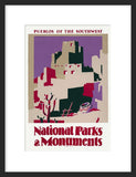 Pueblos of the Southwest: National Parks & Monuments framed poster