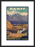 Banff Springs Hotel framed travel poster