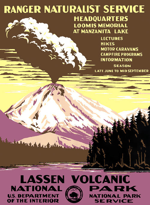 Lassen Volcanic National Park poster – Vintagraph Art