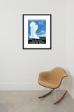 Yellowstone National Park framed poster in room