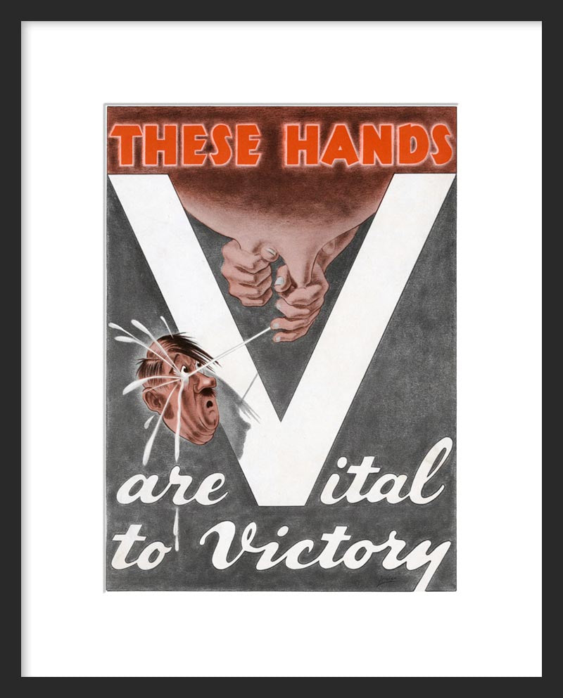 These Hands Are Vital to Victory framed poster