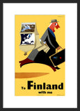 To Finland With Me framed travel poster
