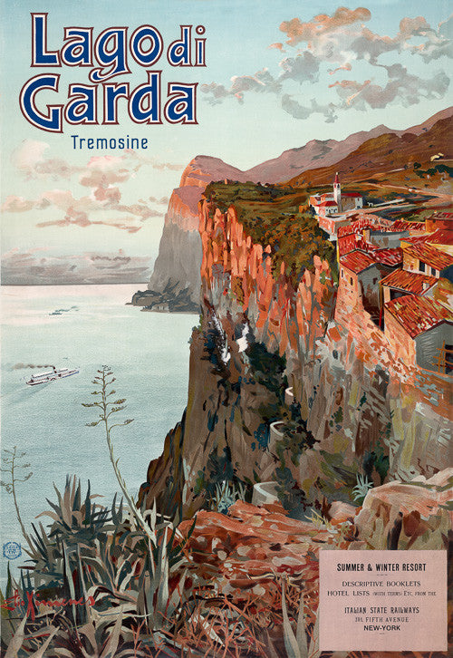 Lago di Garda Vintage Travel Poster – Vintagraph Art