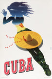Cuba: Holiday Isle of the Tropics (Sunbather) Vintage Travel Poster