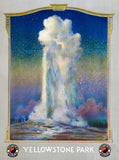 Old Faithful in Yellowstone Park poster
