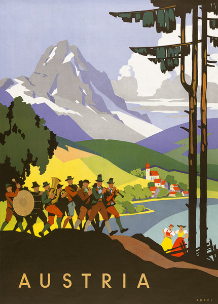 Austria Vintage Travel Poster