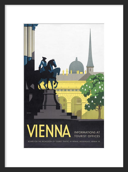 Vienna travel framed poster