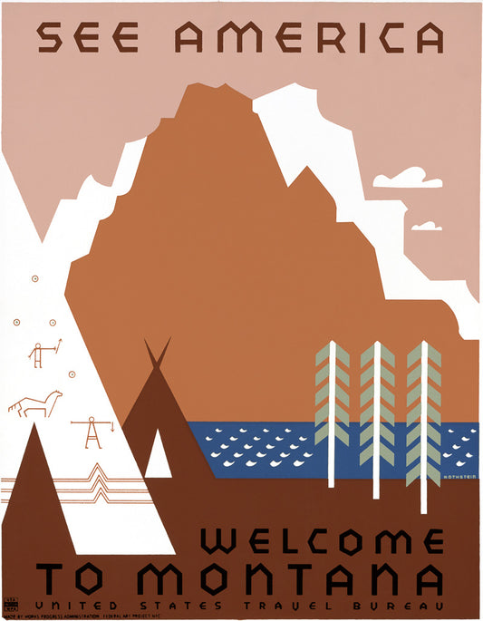 See America Welcome to Montana poster