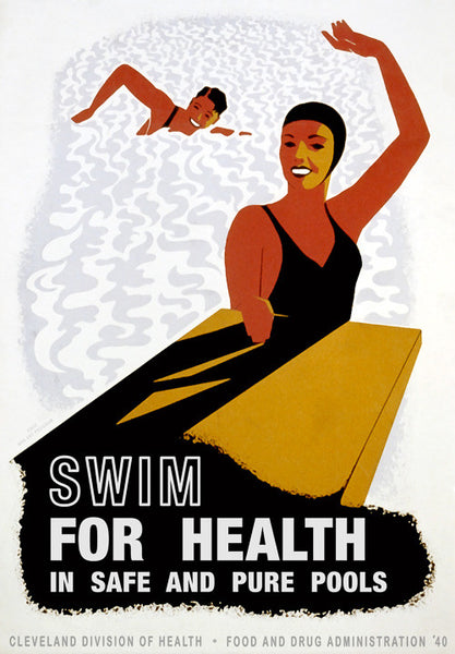 Swim For Health WPA poster