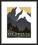 See America: Welcome to Montana National Park framed poster