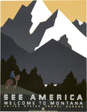 See America: Welcome to Montana National Park poster