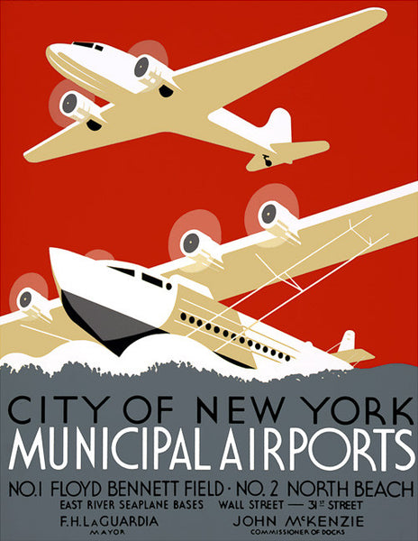 City of New York Municipal Airports poster