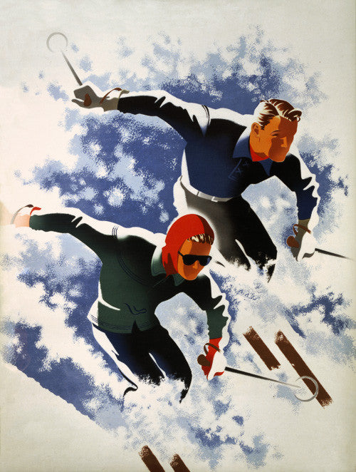 Skiing Couple