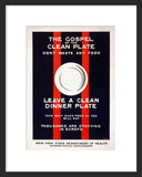 The gospel of the clean plate framed poster