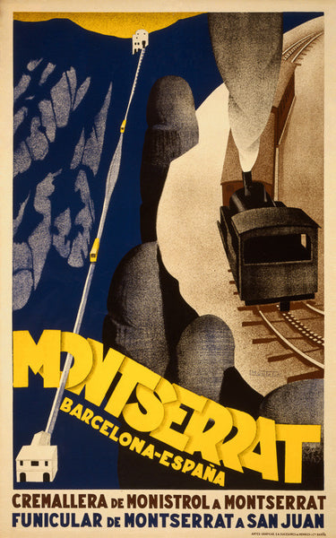 Montserrat, Barcelona, Spain travel poster