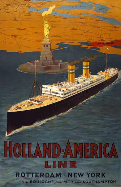 Holland-America Line Vintage Travel Poster