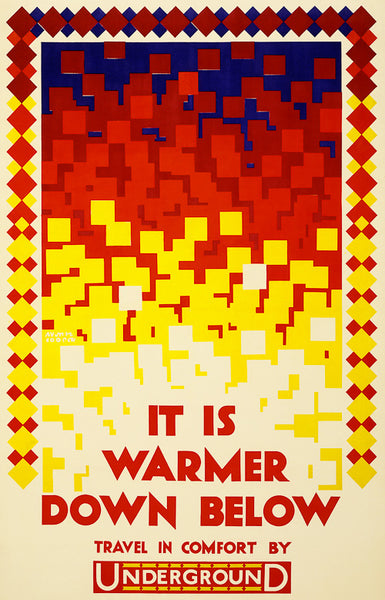 It Is Warmer Down Below Vintage Travel Poster