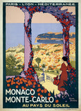 Monte Carlo, Monaco Vintage Travel Poster