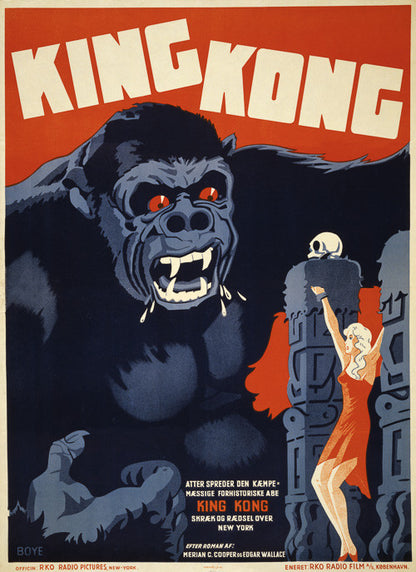 King Kong: Danish Movie Poster