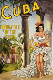 Cuba, Holiday Isle of the Tropics vintage travel poster