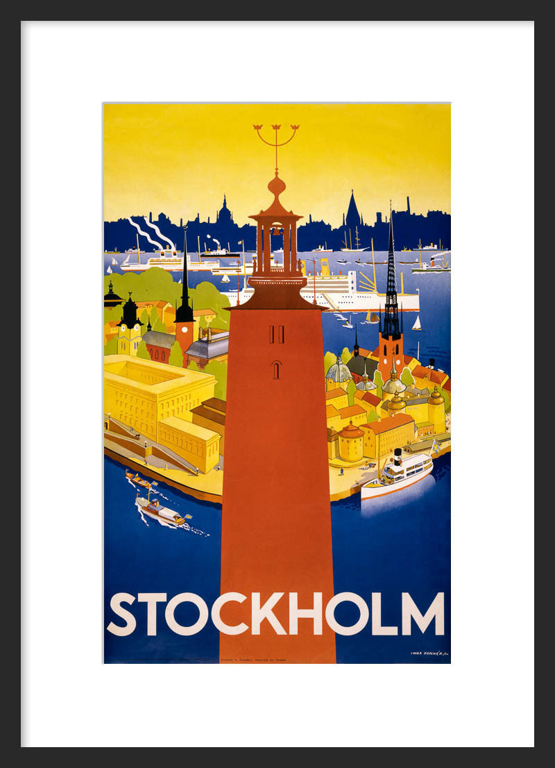 Stockholm Vintage Travel Poster