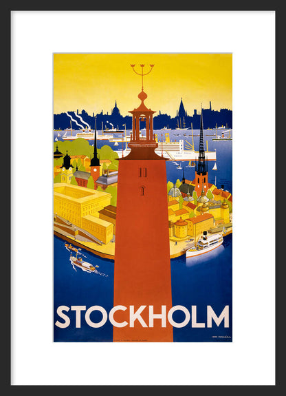 Stockholm Vintage Travel Poster