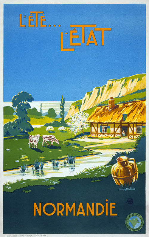 Summer, the Province of Normandy Vintage Travel Poster