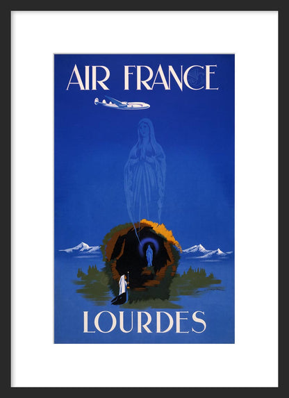 Air France - Lourdes framed travel poster