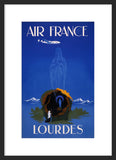 Air France - Lourdes framed travel poster