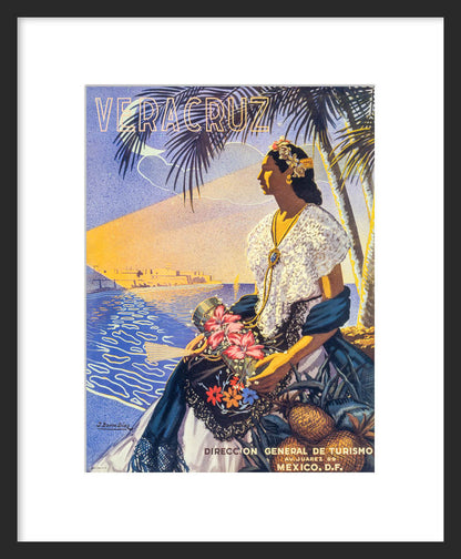 Veracruz, Mexico framed travel poster