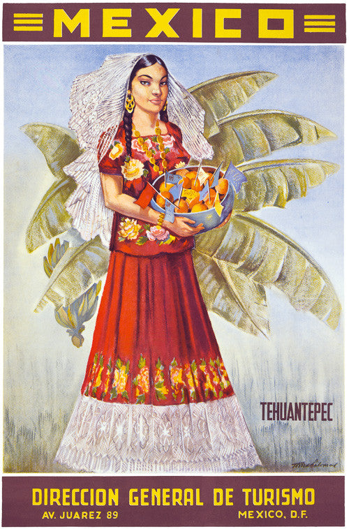 Tehuantepec, Mexico Vintage Travel Poster – Vintagraph Art