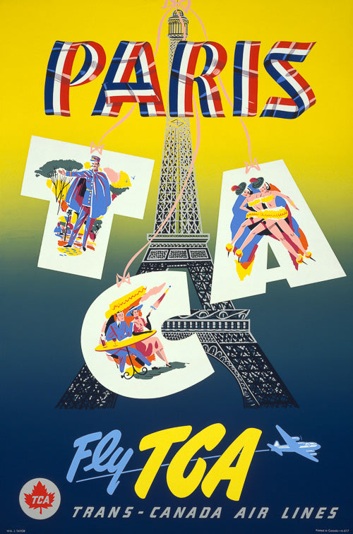 Paris Vintage Travel Poster