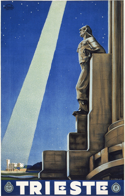 Trieste Vintage Italian Vintage Travel Poster