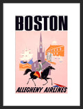Boston Vintage Travel Framed Poster