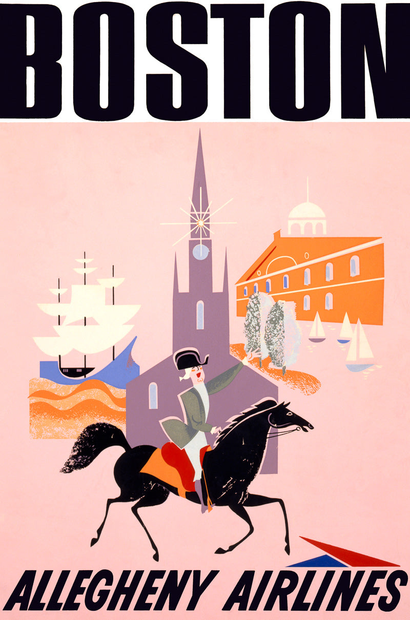 Boston Vintage Travel Poster