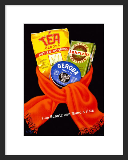 Geroba cold remedies framed poster