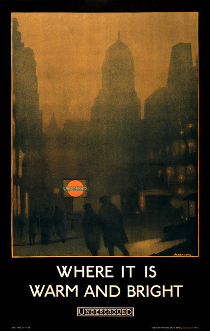 Where It Is Warm and Bright Vintage Travel Poster