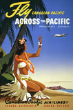 Fly Canadian Pacific Across the Pacific Vintage Travel Poster
