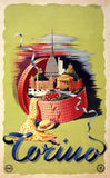 Torino, Italy Vintage Travel Poster