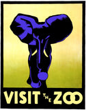 Visit the Zoo Elephant poster