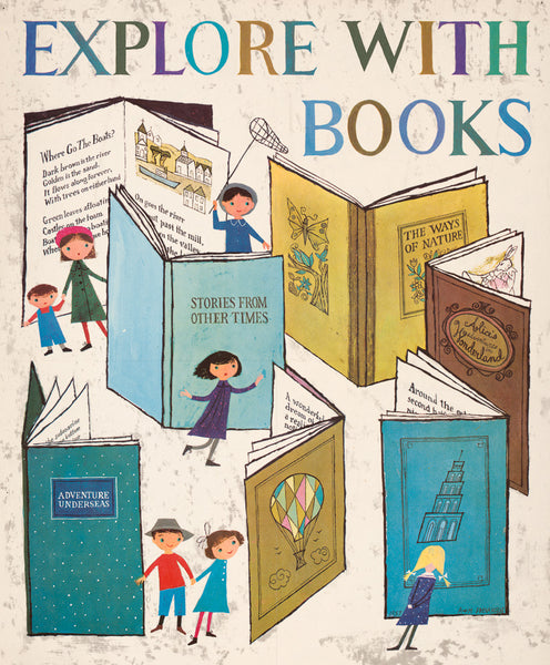 Explore with books poster