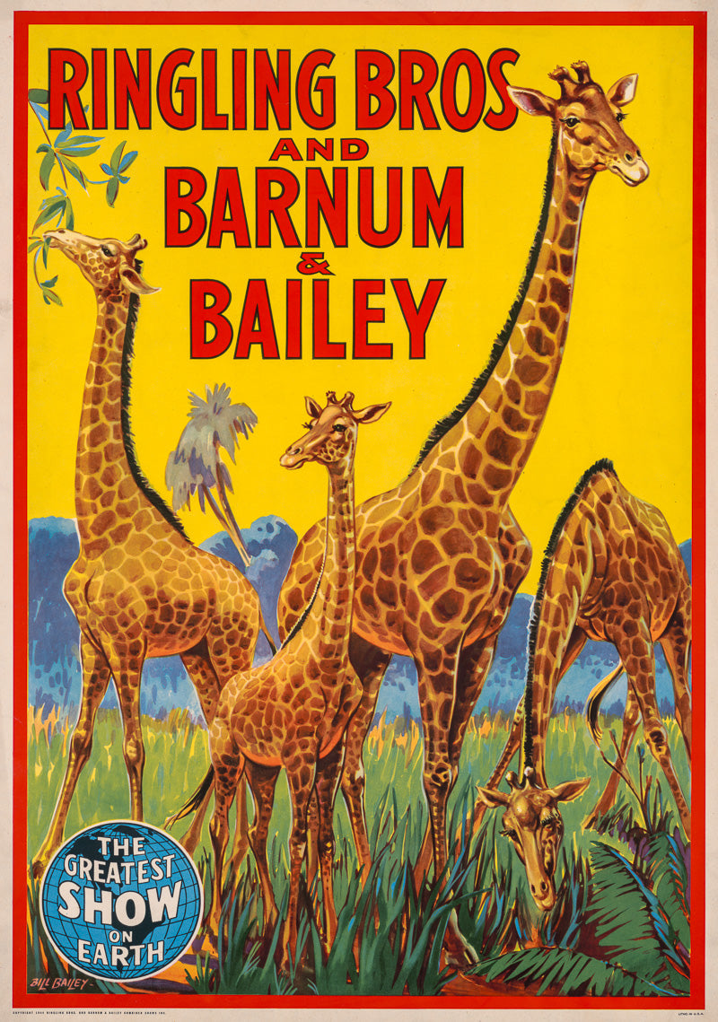 Ringling Bros. Circus Giraffe poster